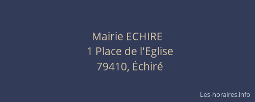 Mairie ECHIRE