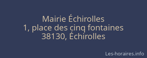 Mairie Échirolles