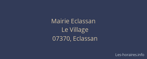 Mairie Eclassan