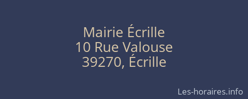 Mairie Écrille