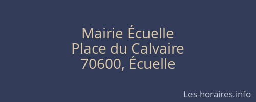 Mairie Écuelle