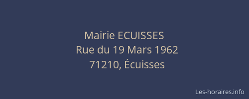 Mairie ECUISSES