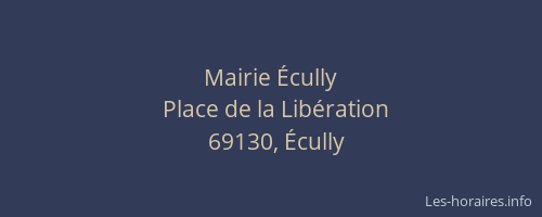 Mairie Écully