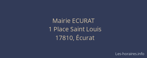 Mairie ECURAT