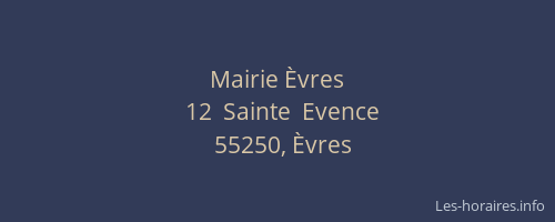 Mairie &Egrave;vres