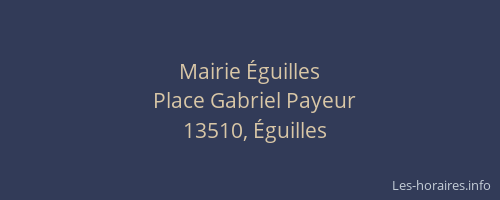 Mairie Éguilles