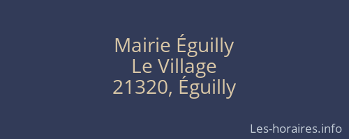Mairie Éguilly