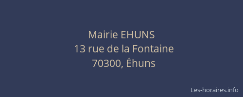 Mairie EHUNS