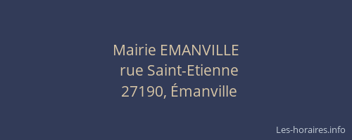 Mairie EMANVILLE