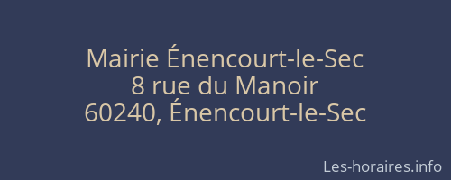 Mairie Énencourt-le-Sec