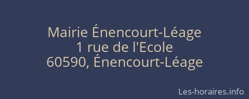 Mairie Énencourt-Léage