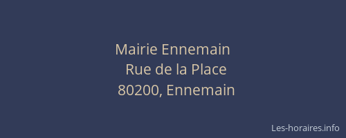 Mairie Ennemain