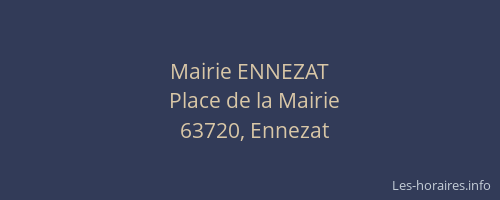 Mairie ENNEZAT