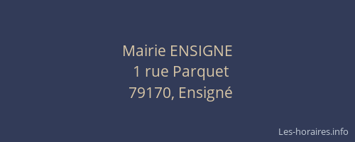Mairie ENSIGNE
