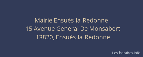 Mairie Ensuès-la-Redonne