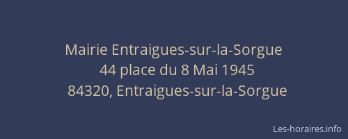 Mairie Entraigues-sur-la-Sorgue
