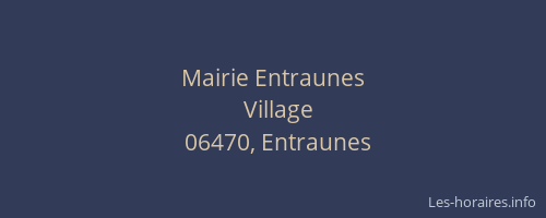 Mairie Entraunes
