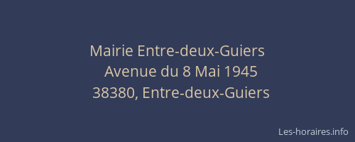 Mairie Entre-deux-Guiers