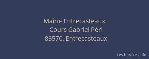 Mairie Entrecasteaux