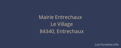 Mairie Entrechaux