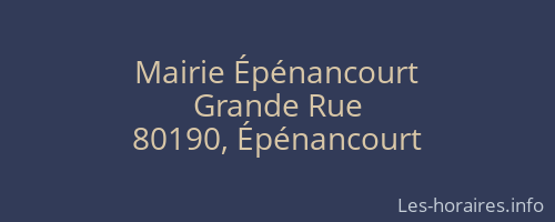Mairie Épénancourt