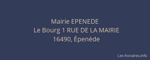 Mairie EPENEDE