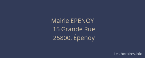 Mairie EPENOY