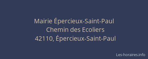 Mairie Épercieux-Saint-Paul
