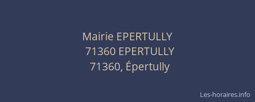 Mairie EPERTULLY