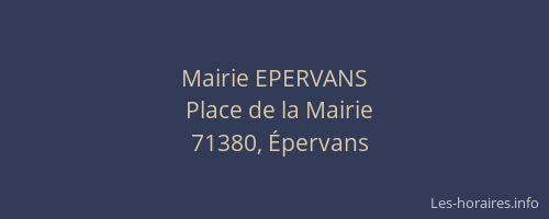 Mairie EPERVANS