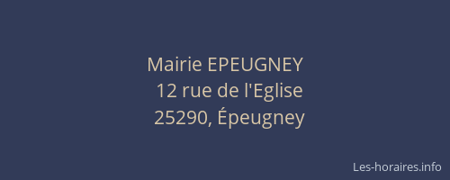 Mairie EPEUGNEY