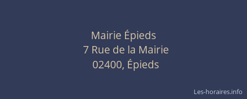 Mairie Épieds