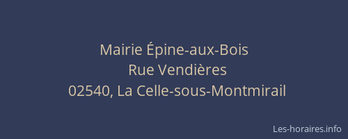Mairie Épine-aux-Bois