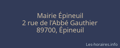 Mairie Épineuil