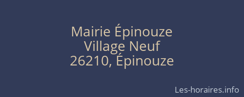 Mairie Épinouze