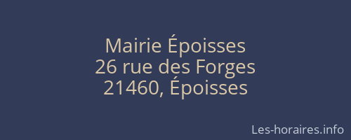 Mairie Époisses