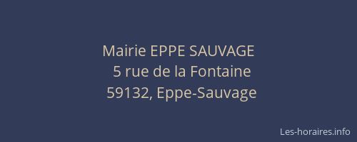 Mairie EPPE SAUVAGE