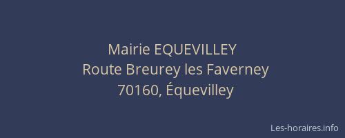 Mairie EQUEVILLEY