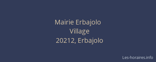 Mairie Erbajolo