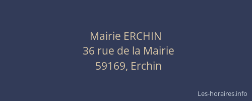 Mairie ERCHIN