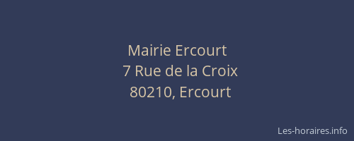 Mairie Ercourt