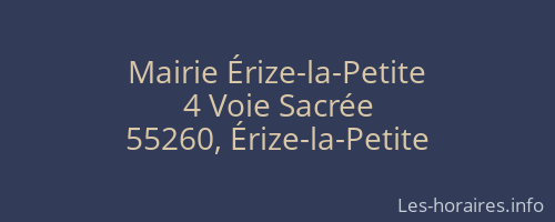 Mairie Érize-la-Petite