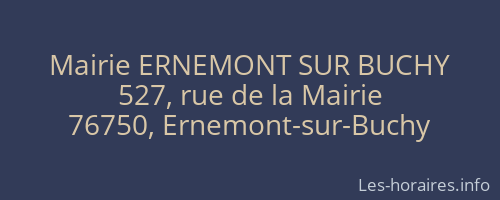 Mairie ERNEMONT SUR BUCHY