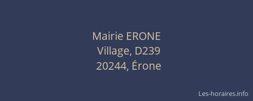 Mairie ERONE
