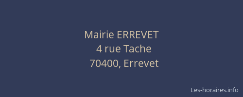 Mairie ERREVET