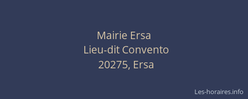 Mairie Ersa