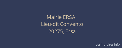 Mairie ERSA