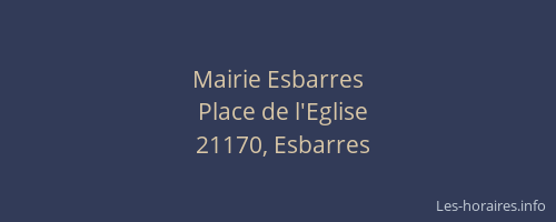 Mairie Esbarres