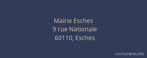 Mairie Esches