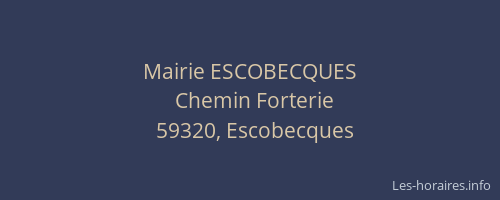 Mairie ESCOBECQUES